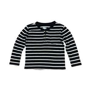 Women’s Vintage Striped Baby Henley Top
